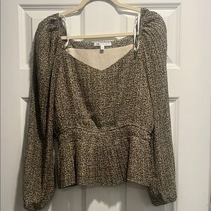 DR2 Brown Leopard Print Blouse